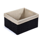 Truu Design Paper Woven Storage Baskets with Liner, Set of 3, 12.5 x 11 x 6.5 inches, Brown-Comes with a removable liner
