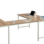 Sauder - 426906 Bergen Circle Desk Bridge/Connector - Kiln Acacia-Connects either of the 72" " Table Desks 426297 and 426298.