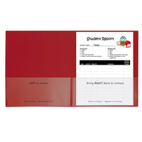 C-Line Classroom Connector School-To-Home Folders, Red, 25/Pack (CLI32004)-Red, Made of durable acid free polypropylene