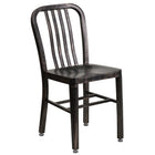 30'' Round Black-Antique Gold Metal Indoor-Outdoor Table Set with 2 Vertical Slat Back Chairs [CH-51090TH-2-18VRT-BQ-GG]-4