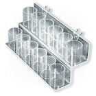 Azar Displays 2 Tier Cup Display For Pegboard/Slat Wall/Counter (225592)-Use this display on pegboard, slat wall or counter top