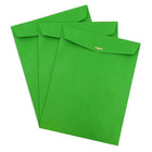 JAM Paper 10 x 13 Open End Catalog Envelopes with Clasp Closure, Brite Hue Green Recycled, 100 Pack (87519)-Opening: open end