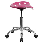 Flash Furniture Vibrant Pink Tractor Seat & Chrome Stool-Comfort Molded ''Tractor'' Seat