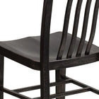 Flash Furniture Black-Antique Gold Metal Indoor-Outdoor Chair-Galvanized Steel Construction