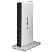 StarTech Dual-Monitor USB 3.0 Docking Station with DVI and Vertical Stand-Dock your USB 3.0 equipped Mac or Windows laptop with support for several dual monitor configurations using the included video adapters