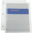 Staples Simply Poly Report Covers - Letter Size - Clear - 5 Pack-Sturdy 3-prong fasteners hold papers securely