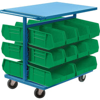 Kleton Bin Carts - Cart & Bin Combination, Double-Sided, 20 Bins, 24" W x 38-1/2" D x 36-1/2" H (CB689)-Capacity: 1000 lbs.