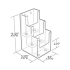 Azar Displays 3-Tier, 3-Pocket Trifold Brochure Holder, 2 Pack (252033)-Made from acrylic