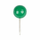 JAM Paper Colorful Push Pins - Round Head Map Thumb Tacks - Green - 100 Pack-Keep your school work, office work, art and visual projects organized with colored push pins!