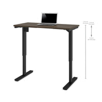 Bestar 24" x 48" Electric Height Adjustable Table, Antigua, (65857-52)-Durable 1" commercial grade work surface with melamine finish that resists scratches, stains and burns.