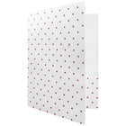 JAM Paper Handmade Folders, White with Burgundy Dots, 100 Pack (9935980B100)-Finish: handmade