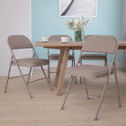 Flash Furniture HERCULES Series Double Braced Grey Vinyl Folding Chair-Grey Powder Coated Frame Finish