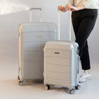 Air Canada Optimum 28" Hardside Spinner Luggage - Light Grey-Push button locking trolley handle