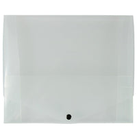 JAM Paper Plastic Portfolio with Snap Closure, Medium, 10 x 12.5 x 0.75, Clear, 2 Pack (2000001g)-Clear