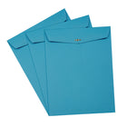 JAM Paper 10 x 13 Open End Catalog Envelopes with Clasp Closure, Brite Hue Blue Recycled, 100 Pack (87493)-Opening: open end