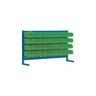Kleton Louvered Rack & Bins Combinations, 32 Bins, 36" W x 8-1/4" D x 22" H (CF361)-Depth: 8-1/4"