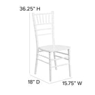 Flash Furniture HERCULES Series Wood Chiavari Chairs - White - 2 Pack-Ships Fully Assembled