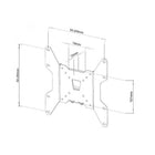 Techly Fixed Wall Mount for 13"-37" TVs-Adjustable mounting holes for VESA standards up to maximum 200 x 200 mm