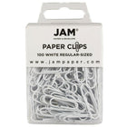 JAM Paper Office Desk Supplies Bundle, Paper Clips & Binder Clips, White (218334wh)-White