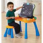 VTech Explore & Write Activity Desk - English Version-Transforms from a desk into an easel and chalkboard with storage space for art supplies to encourage natural play.
