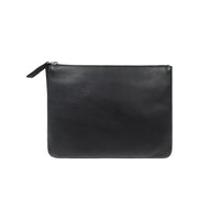 ASHLIN DESIGNER, BROOKE, Medium Leather Pouch, Natural Milled Cowhide, Black-It can perfectly insert your 8" tablet