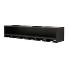 nexxt FN00398-0INT Claret Wine Bottle and Glass Holder Wall Shelf, 21" x 4.25", Black-No Assembly required; Easy to hang with keyholes on the back