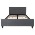 Flash Furniture Tribeca Queen Size Tufted Upholstered Platform Bed - Dark Grey Fabric-Platform Bed