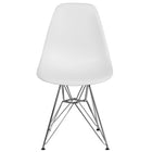Flash Furniture Elon Series Plastic Chairs with Chrome Base - White - 2 Pack-Set of 2 Accent Side Chairs