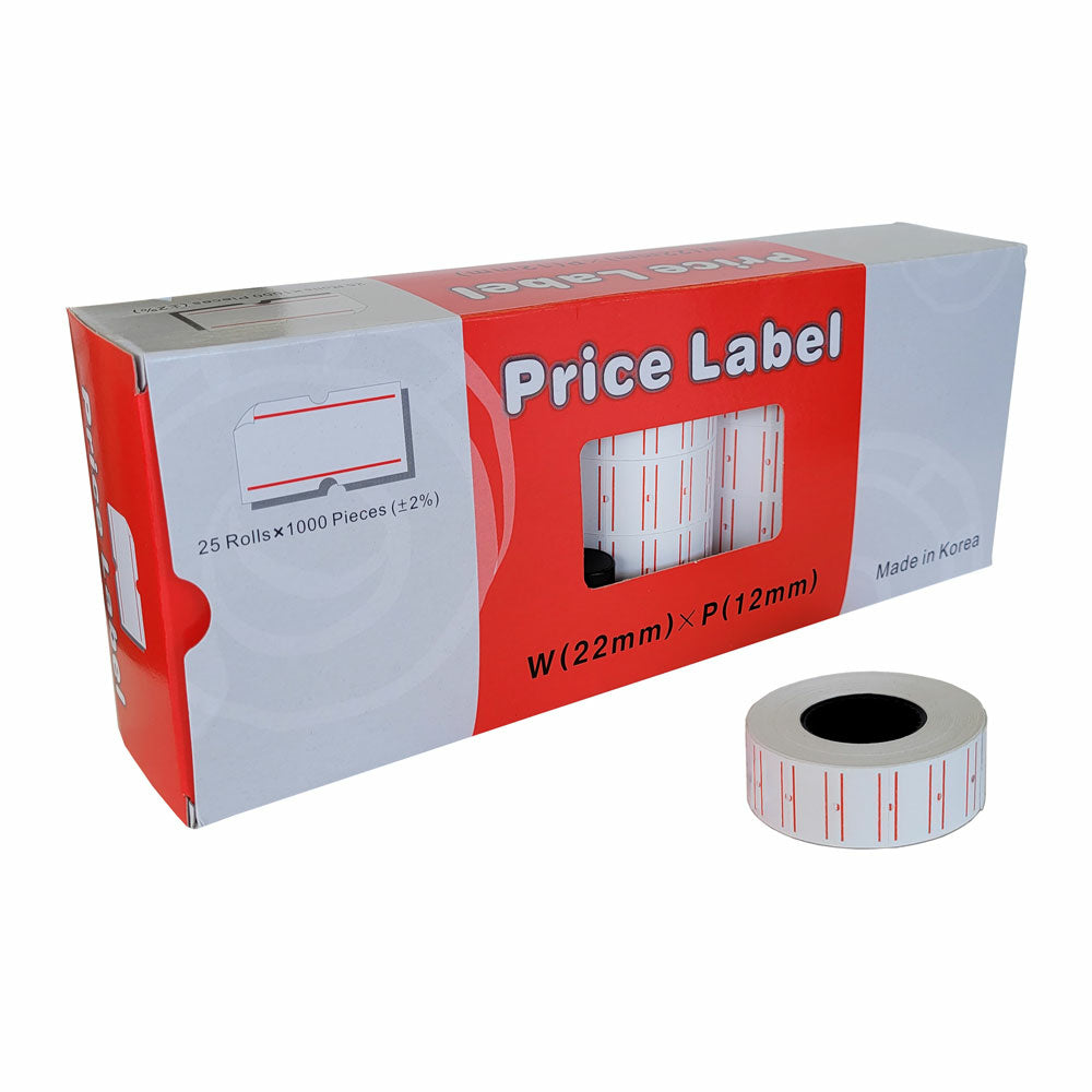 Eddie's Motex MX5500 Plus 1 Line 8 Ch Permanent Labels -White