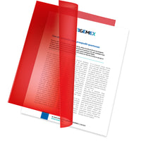 Gemex Transparent Vinyl Presentation Covers, Red, Letter Size, 11" x 8 1/2", 25 Pack-Presentation covers protects the cover page of documents