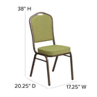 Chaise de banquet HERCULES empilable, dossier couronne, tissu citron, siège épais 2,5 po, cadre or filonien (FD-C01-GV-8-GG)-Coussin de siège épais de 2,5 pouces