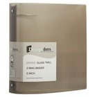 JAM Paper Plastic 3 Ring Binder, 3", Smoke Grey (821T3SM)-Smoke grey three ring plastic binder - 3" wide