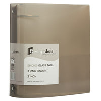 JAM Paper Plastic 3 Ring Binder, 3", Smoke Grey (821T3SM)-Smoke grey three ring plastic binder - 3" wide