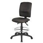 Nicer Furniture Multi-Function Drafting Chair - Black Fabric-Upholstered in durable fabric for long-lasting comfort.  