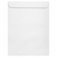 JAM Paper Open End Catalog Envelopes - 9.5 x 12.5 - White - 50 Pack -White Open End Envelopes