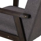 CorLiving LTS-101-C Greyson Wood Armchair in Charcoal Brown-9