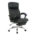 TygerClaw High Back PU Leather Office Chair (TYFC22013)-Upholstered in soft and durable Smooth Black PolyUrethane(PU) & PolyVinyl Chloride(PVC) Leather