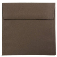 JAM Paper 6 x 6 Square Envelopes, Chocolate Brown Recycled, 100 Pack (234680g)-Chocolate brown