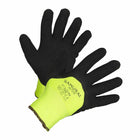 Forcefield Samurai Gloves - Black Nitrile Palm Coated - Hi-Vis Lime Nylon Liner - Terry Cloth Insulated - Extra Large-Provides excellent thermal protection