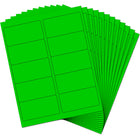 JAM Paper Laser/Inkjet Address Labels - 2" x 4" - Neon Green - 120 Pack-Size: Medium (4 x 2 inches), Printer friendly labels are easy to create and customize