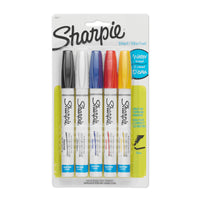 Sharpie Water-Based Poster Paint Marker - Assorted Colours - 5 Pack-The water-based, quick-drying ink will not bleed through paper and is acid-free for archival uses.
