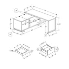 Monarch Specialties 7710 72" Computer Desk - Espresso/Black Executive Corner-Assembly required: Illustrated instructions and all hardware are provided for convenience (additional tools may be needed).
