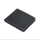 Roots Men's Slim Wallet with Back ID Window - Black-2 Slot Pockets