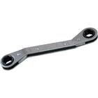 Gray Tools 9mm X 10mm 6 Point, 25Deg Offset Ratcheting Box Wrench, Mirror Chrome Finish-Size: 9 X 10mm