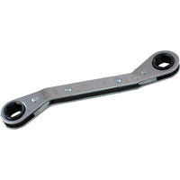 Gray Tools 9mm X 10mm 6 Point, 25Deg Offset Ratcheting Box Wrench, Mirror Chrome Finish-Size: 9 X 10mm