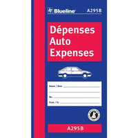 Blueline Auto Expenses Notebook, Bilingual-Use to keep track of your car mileage and fuel expenses over a 12-month period for accurate record keeping