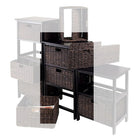 Winsome Omaha Storage Rack with 3 Foldable Baskets, Black-Basket dimensions: 7.5" H. x 14" W. x 10.63" D.