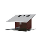 Urbann K9 Tabletop Lectern, Anti-Microbial - Aluminum and Wood, Mahogany-Colour: Light grey