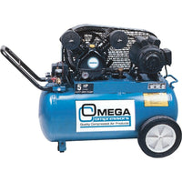 Omega Compressors, Professional Series Air Compressors, Electric, 16.6 Gal. (20 Us Gal), 135 Psi, 115/1 V-CFM 6.4 at 125 PSI