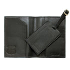 Ashlin Oklahoma RFID Blocking Passport Wallet and Luggage Tag, Black-Includes a single luggage tag, with security flap.